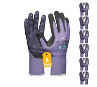 Gebol Multi Flex Lady | Guantes de trabajo con revestimiento de nitrilo y puntos | Guantes de nitrilo dermatológicamente probados | Guantes de jardinería con agarre para mujer | Talla S (Gr 7) |