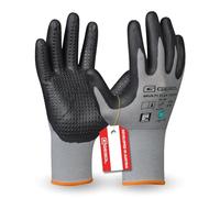 Gebol Multi Flex Touch | Guantes de trabajo para pantalla táctil | Guantes de nitrilo con botones para hombre y mujer | Talla M (Gr 8) | Gris | 1 par