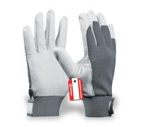 Gebol Uni Fit Comfort - Guantes de jardinería para hombre, transpirables | Para taller, construcción e industria, agarre seguro en cada agarre, sensación táctil fina, ajuste cómodo, cintura elástica