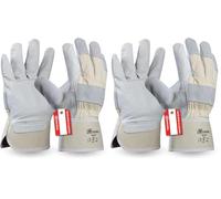 Gebol Worker Guantes de trabajo resistentes de piel para hombre, talla XL (10,5), color blanco, 1 par (Paquete de 2)