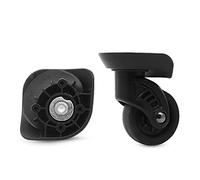 GEBONE Ruedas de repuesto para equipaje, 1 par de ruedas giratorias de repuesto de maleta de plástico YF-BL-105# Kit de repuesto de reparación, Black, Wheel diameter is about 48 mm, DIY