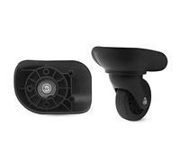 GEBONE Ruedas de repuesto para equipaje, 1 par de ruedas giratorias de repuesto de maleta de plástico YF-F-12# Kit de repuesto de reparación, Black, Wheel diameter is about 51 mm, DIY