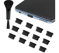 Gebrazy Tapones Antipolvo USB C, 12 Piezas Tapones de Cubierta USB C,Tapas Protectoras Antipolvo USB C, Tapones Antipolvo USB C,Cubierta Antipolvo USB C Silicona,Cualquier Puerto de Carga USB Tipo C