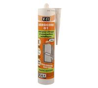 Gebsicone G1 - Sellador de silicona para acristalamiento y construcciones metálicas. Excelente adherencia, resistente a temperaturas extremas y a los rayos UV. 310 ml - Blanco