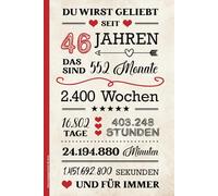 Geburtstagsgeschenk 46 Jahre: Notizbuch A5 liniert schönes Geburtstag Geschenk zum 46. Geb Buch für Notizen Geschenkidee für Erwachsene zur Geburtstagsfeier für 46 Jährige HAPPY BIRTHDAY 46th