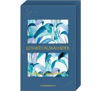 Geburtstagskalender: 12 Karten mit Holzfuß (All about blue)