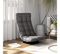 Gecheer 360°Rotation Dormitorio Sillon Silla sillón butacas Sala Pliegue sillones nordico Sofá de Suelo con Respaldo Ajustable Silla de Suelo giratoria de Tela Gris Claro,Type 1