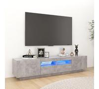 Gecheer Armario TV con Luces LED RGB - 180x35x40 cm, Madera de Ingeniería, Apto para Reproductor DVD, Consola y Dispositivos Multimedia Modelo YHSLRZJ-3081901ES