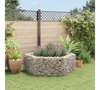 Gecheer Arriate de Gaviones 160x140x50 cm - Acero Galvanizado, Resistente a la Intemperie, Capacidad de Carga 1400 kg/m³