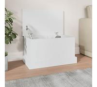 Gecheer Baúl Exterior para Jardín, Terraza o Balcón | Arcón Impermeable para Objetos y Juguetes | Cajas de Almacenaje de Madera 50x30x28 cm Blanco