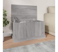 Gecheer Baúl Exterior para Jardín, Terraza o Balcón | Cajas de Almacenaje Impermeable | Arcón para Objetos y Juguetes | Madera 70 x 40 x 38 cm Gris Sonoma