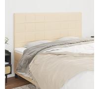 Gecheer Cabeceros 4 Unidades de Tela Color Crema 100x5x78/88 cm,Cabeceros Cama,Cabeceros Moderno,Cabezales Cama,Muebles Habitacion,Cama Cabeza,Mueble Cabecero,CJ1-2