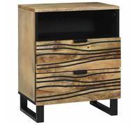 Gecheer Cabinet de Noche 50x33x60 cm Madera Maciza de Mango Modelo LYKLYD-4017946ES