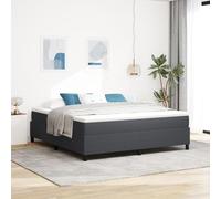 Gecheer Cama Box Spring Gris Oscuro Super King de Tela de Corduroy,Somier Cama Individual Estructura Mueble Dormitorio Habitación Interior