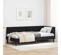 Gecheer Cama de Esquina de Terciopelo Negro - Diseño Moderno, Resistente y Ajustable para Interior Modelo LYKLYD-42016211ES