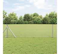Gecheer Cerca de Alambre Soldado de Acero Galvanizado, 50m, Postes Cilíndricos, Fácil Instalación, Ideal para Jardín y Animales Modelo LYKLYD-3351627ES