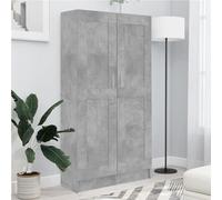 Gecheer Estante de Libros con 4 Compartimentos y 2 Puertas - 82,5 x 30,5 x 150 cm - Madera Contrachapada y MDF - Fácil Montaje y Fijación a Pared Modelo YHSLRZJ-802727ES