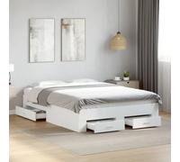 Gecheer Estructura de cama con cajones de almacenaje - Blanco - Madera de ingeniería - 193x138x32 cm Modelo YHSLYD-3280405ESYJXRXZY
