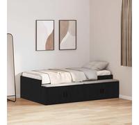 Gecheer Estructura de Cama de Almacenamiento Roble Negro - 4 Compartimentos, Estilo y Orden Modelo LYKLYD-3335198ES