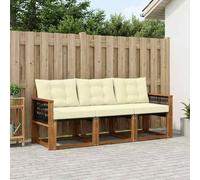 Gecheer Juego de Muebles de Exterior de Madera Maciza de Acacia, Moderno y Resistente a la Intemperie, Modular y Versátil para Jardín, Terraza o Patio, con Acabado Lacado y Diseño Elegante para Relaja