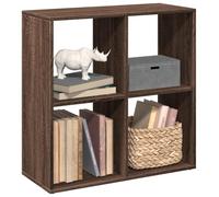 Gecheer Librería Divisor Madera ingeniería marrón Roble 69,5x29x69,5 cm,Estantería Librería Separador Ambientes Estantería de Libros