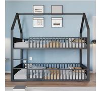 Gecheer Litera Infantil Casa Segura Metal 2 Niveles, Barandillas, 90/140 cm - Juego y Descanso Modelo YHSLYD-AB20294344B