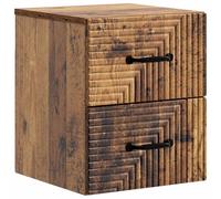 Gecheer Mesa de Noche Elegante y Funcional - 2 Cajones, Estilo Moderno, Madera de Ingeniería, Montaje en Pared LYKGMZJ-898651ES