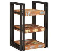 Gecheer Mesita de Noche Rústica, Madera Sólida, 6 Estantes, 38x33x58 cm Modelo LYKLYD-4016733ES