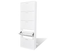 Gecheer Mueble Zapatero Blanco Con 5 Compartimentos, Armario Auxiliar Acabado Para Dormitorio, Pasillo, Entrada, Recibidor, Type 1