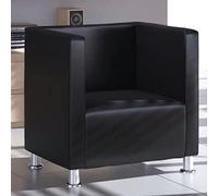 Gecheer Sillón en Forma de Cubo de Cuero sintético Negro,Butaca de Salón Sillon Relax para Dormitorio, Salon o habitacion,Type 1
