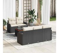 Gecheer Sofá de Jardín Modular 6 Piezas, Resistente a la Intemperie, con Cojines Desmontables - Estilo Moderno Modelo YJXLYD-3356059ES