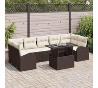 Gecheer Sofá de Jardín Modular con Mesa de Vidrio - Estilo y Comodidad para Exteriores e Interiores Modelo YJXLYD-3357331ES