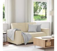 Gecheer Sofá loveseat Crema 120 cm de Cuero Sintético,Sofa de Salón Moderno para Salón Dormitorio Oficina,Sofa Cheslong,Modulos Salon