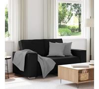 Gecheer Sofá Loveseat Negro 120 cm de Cuero Sintético,Sofa de Salón Moderno para Salón Dormitorio Oficina,Sofa Cheslong,Modulos Salon