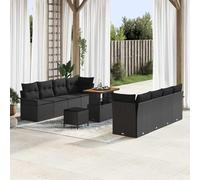 Gecheer Sofá Modular Exterior 4 Piezas - Comodidad y Estilo en tu Espacio al Aire Libre | Rattan Negro | 6 Personas | Outdoor Only Modelo LYKLYD-3362109ES