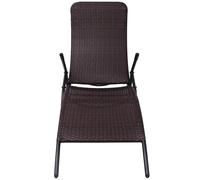 Gecheer Tumbona Plegable de ratán sintético marrón