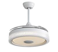 Gecheer Ventilador de techo con luz LED y control remoto, ideal para habitaciones pequeñas y medianas Modelo YJXGG527-W3852P381793