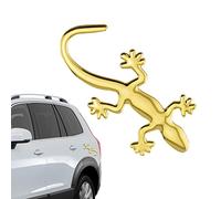 Gecko - Adhesivo para Coche, diseño de Gecko en, diseño de en Forma de, de Metal Puro, con Logotipo de Cromo, para Coche, Resistente al Agua, Extra Duradero