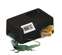 Gecko Cave - Frog Hideaway Sensor de humedad de temperatura Refugio de anfibios | Hábitat del armado de tortuga serpiente | Decoración de descanso segura para terrarios para animales pequeños