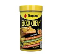GECKO CREAM ALBARICOQUE 100 ml/50 G - Alimento en polvo equilibrado para geckos crestados, geckos de gárgolas y otros reptiles que comen insectos de frutas