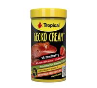 GECKO CREAM STRAWBERRY 100 ml/50 g - Alimento en polvo equilibrado para geckos crestados, geckos de gárgolas y otros reptiles que comen insectos y frutas