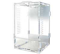Gecko Enclosure 11.9 x 11.9 x 20.1 cm Limpia la ventilación acrílica | Spider Keeper - Caja de caracol para caracol, tarántula, escorpión, lagartos, serpiente, geco, araña saltando