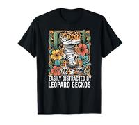 Gecko fácilmente distraído por Leopard Geckos Cute Women's Pet z Camiseta