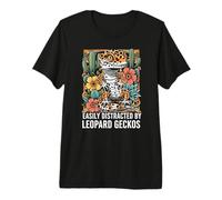 Gecko fácilmente distraído por Leopard Geckos Cute Women's Pet z Camiseta Premium