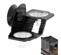 Gecko Feeder | Plato de agua para reptiles - Alimentador con ventosa, taza de alimentación, cuenco de terrario para camaleón tortuga lagarto, accesorios para tanques