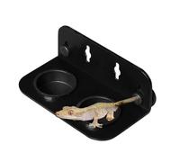 Gecko Feeder, Water Dish, 5.12x2.76x1.77 inch Lightweight Portable Clean Design, Suction Cup Strong Hold, Reptile Feeder Bowl for Bearded Dragons, Snakes and Hermit Crabs