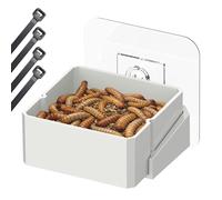 Gecko Feeding Dish - Wall Mounted Water Bowl for Reptil Hábitat | Food Grade Acrylic Mount System Terrarium Use Iguana Leopard Gecko Bearded Dragon Tree Frog Chameleon Hydration Station