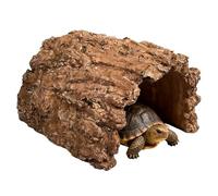 Gecko Hides - Turtle Tree-Hollow Shelter, Realistic Resin Cave Habitat | Tortoise for Bearded Dragons, Frogs, Leopard Geckos, and Other Reptiles Or Anfibians, Perfect for Aquarium
