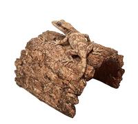 Gecko Hides - Turtle Tree-Hollow Shelter, Realistic Resin Cave Habitat | Tortoise for Bearded Dragons, Frogs, Leopard Geckos, and Other Reptiles Or Anfibians, Perfect for Aquarium