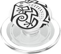 Gecko Linocut Style Minimalista Animal Art PopSockets PopGrip para MagSafe